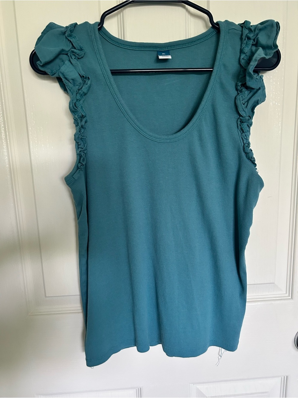 Old Navy Teal Ruffle-Trim Tank Top| Women’s XL